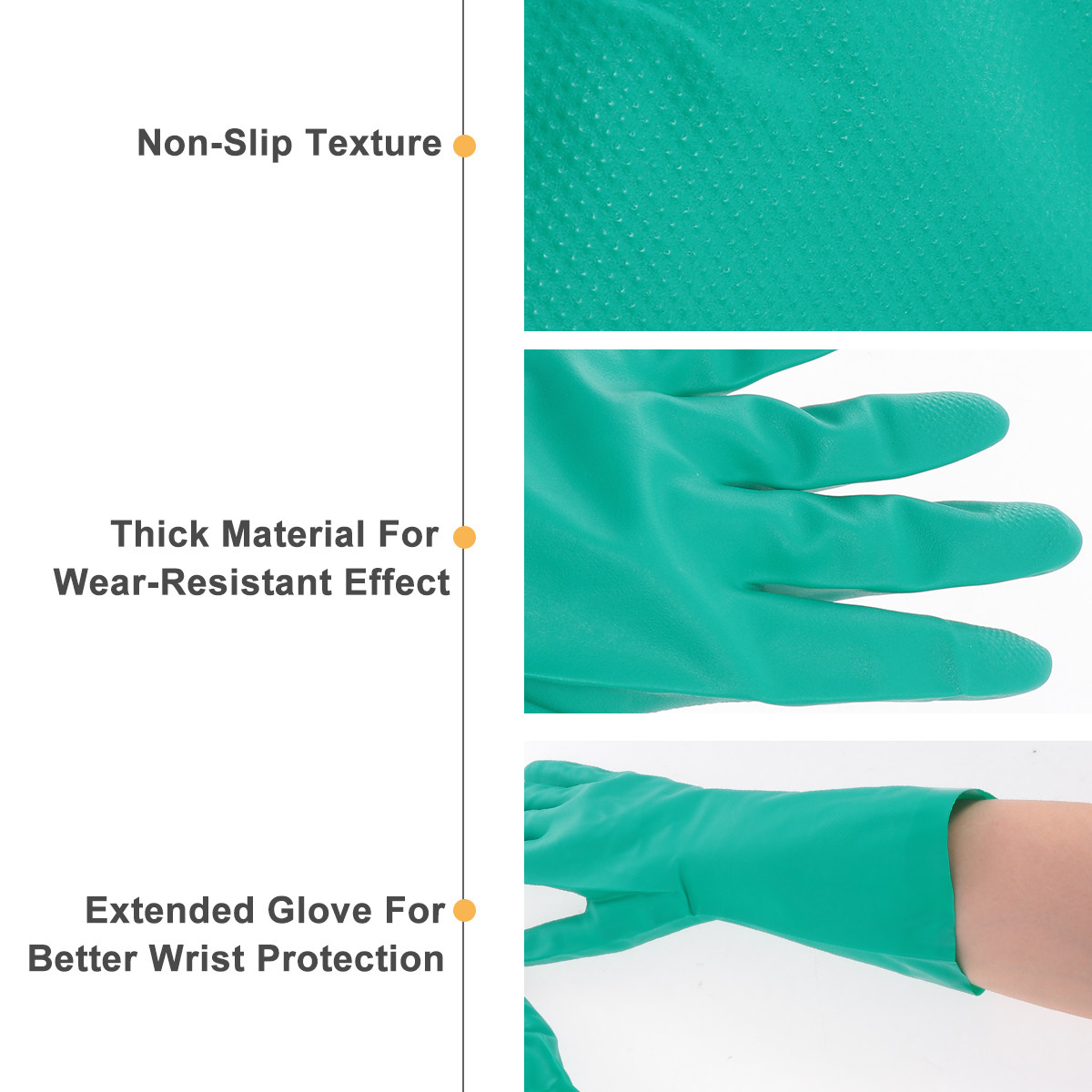 1Pairs Waterproof Dishwashing  - Dish Glove Rubber 评论和价格