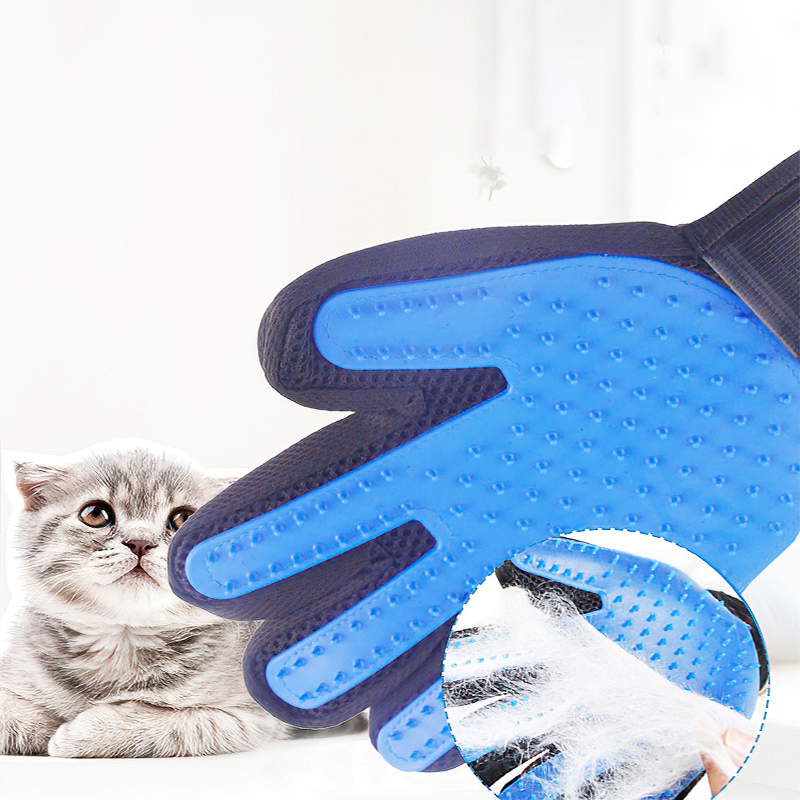 Pet Grooming Gloves Silicone B - Rubber Glove Cleaning 评论和价格