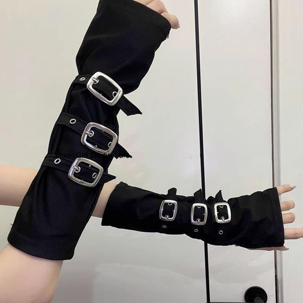 Goth Arm Warmers Fingerless Gl - Fingerless Glove Knit 评论和价格