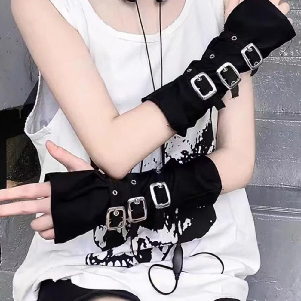 Goth Arm Warmers Fingerless Gl - Fingerless Glove Knit 评论和价格