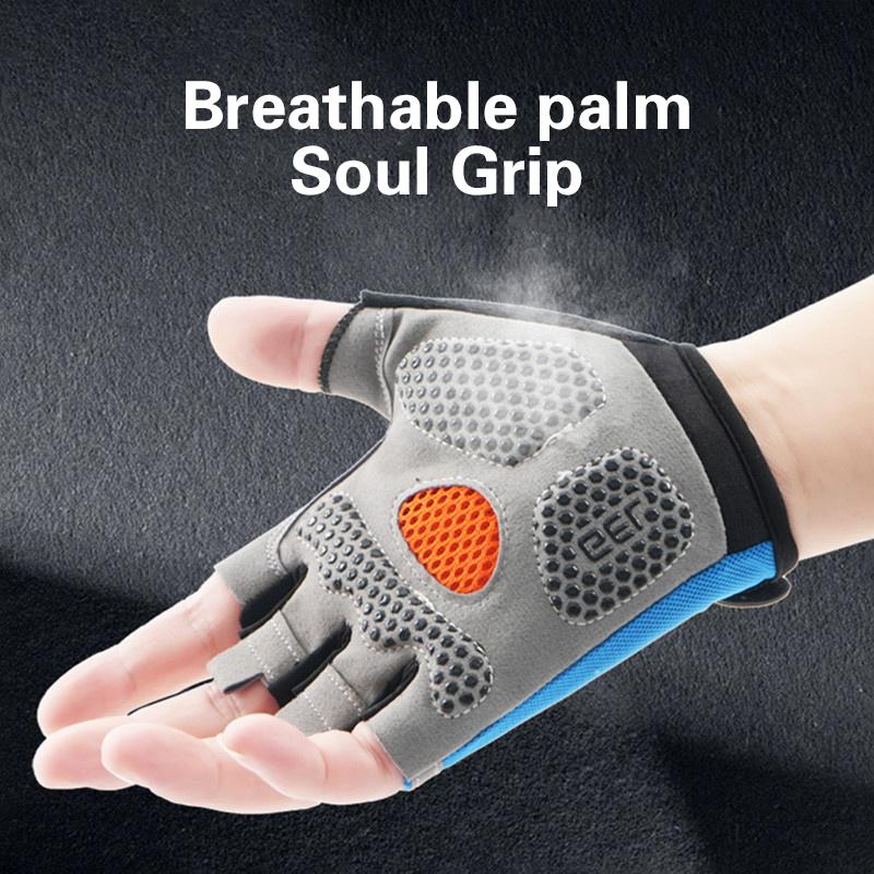 1Pair Half Finger Cycling Glov - Fingerless Glove Knit 评论和价格